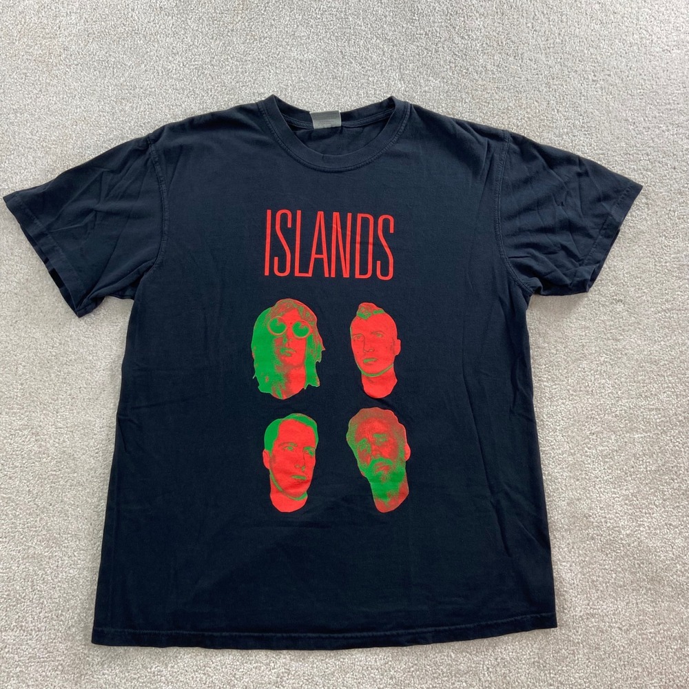 Islands Band Shirt Mens Large Black Islomania Tour Graphic Tee